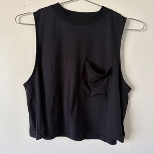 Free People Black Muscle Tee with Pocket